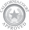 California Approved Seal  for Traffic School Course