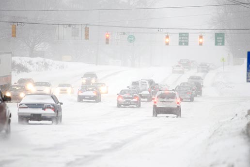 DRIVING IN THE SNOW