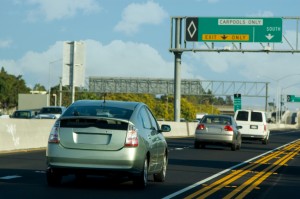 Cars in traffic